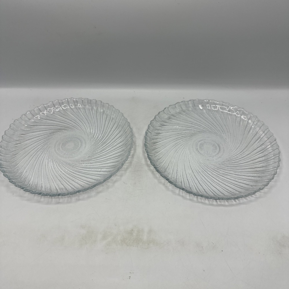 Arcoroc Glass Co. SEABREEZE Crystal Salad Plate Set of 2 - 7.5"